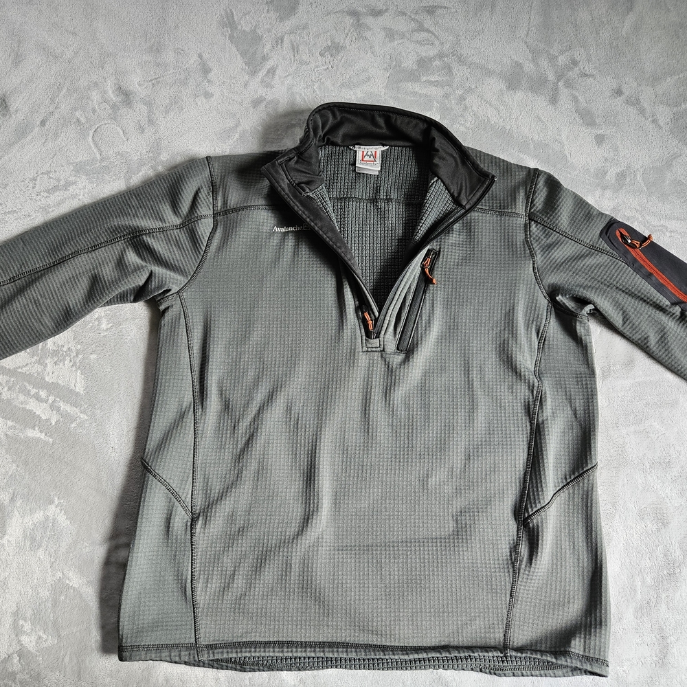 Avalanche Men's (large) Quarter-Zip Pullover - Olive Green/Gray